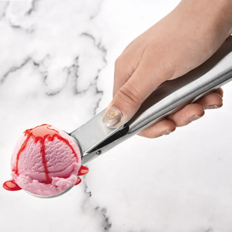 Ice Cream Scoops Stacks Stainless Steel Digger Non-Stick Fruit Ball Maker Watermelon Spoon Tool | Дом и сад