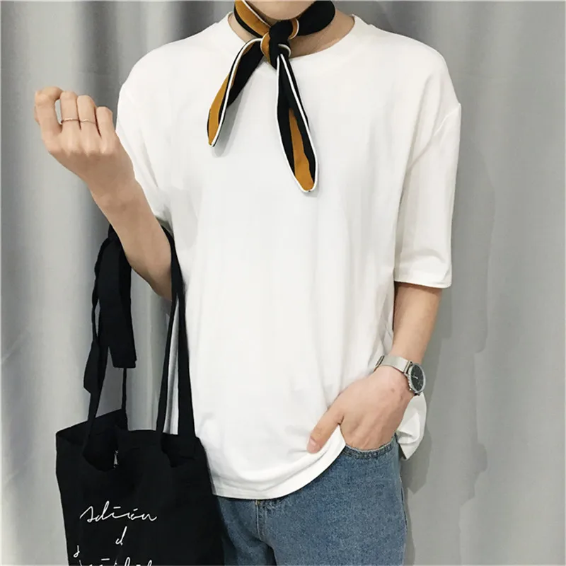 Женская однотонная Повседневная футболка весна лето 2020 с коротким рукавом