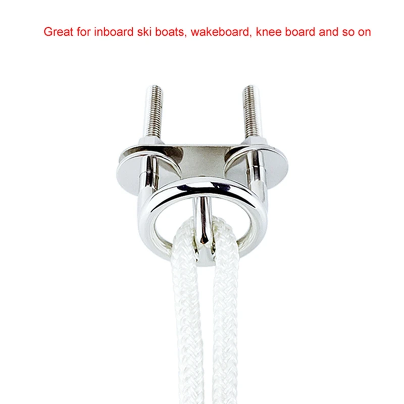 

2Pcs 316 Stainless Steel Boat Water Ski Tow Hook Eye Transom Mount Boat Marine Yacht Water Sports Accessories