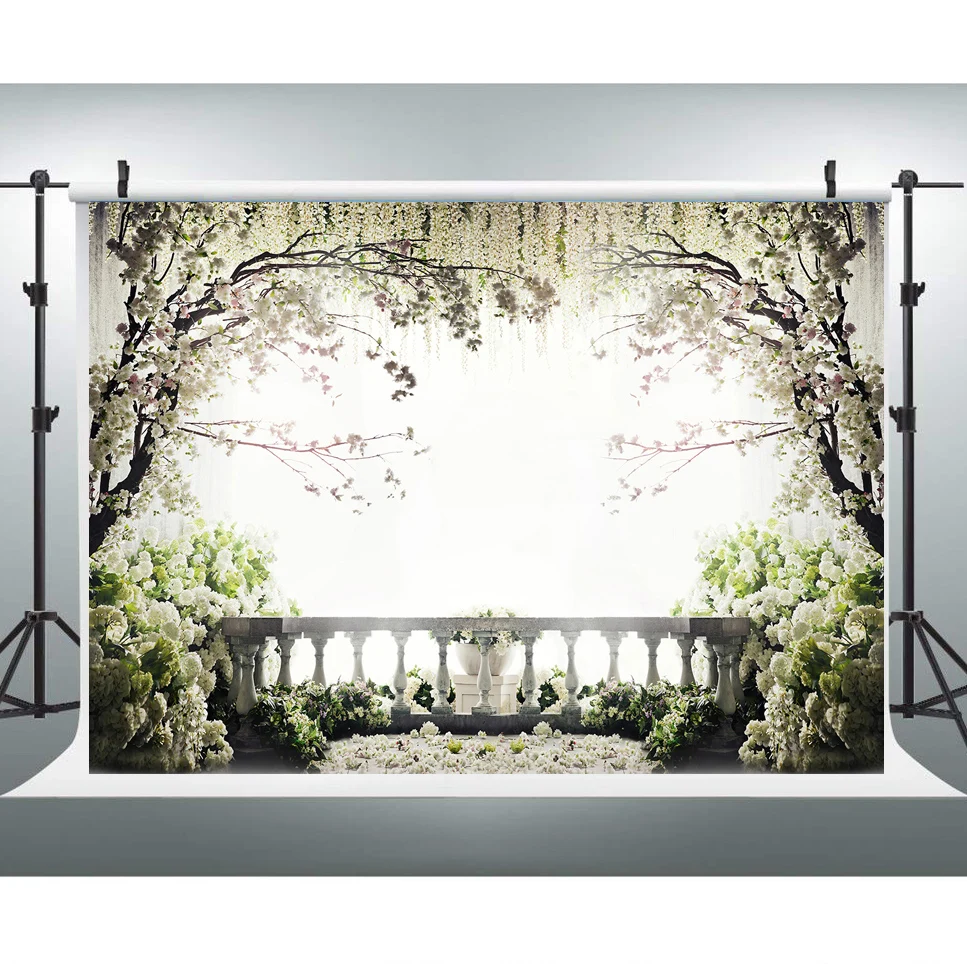 

Vinyl Wedding Flowers Portrait Backdrops Floral Photography Background Backdrop for Photo Studio