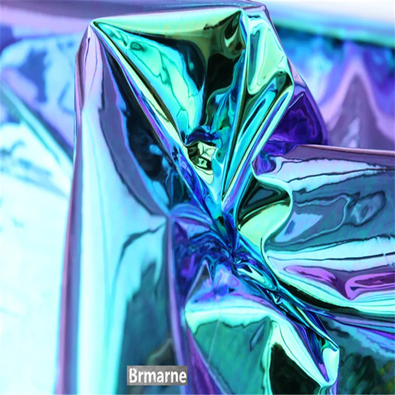 Зеркальный дождевик из ТПУ с металлической текстурой водонепроницаемая