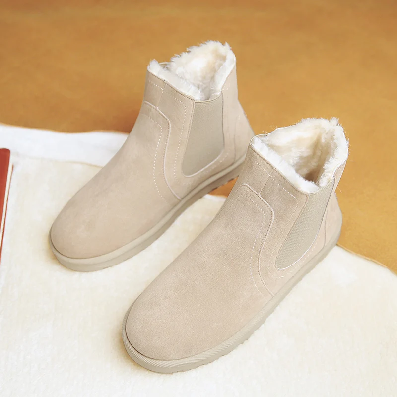 Зимняя обувь женские ботинки коллекция 2019 года Длинные Плюшевые Теплые