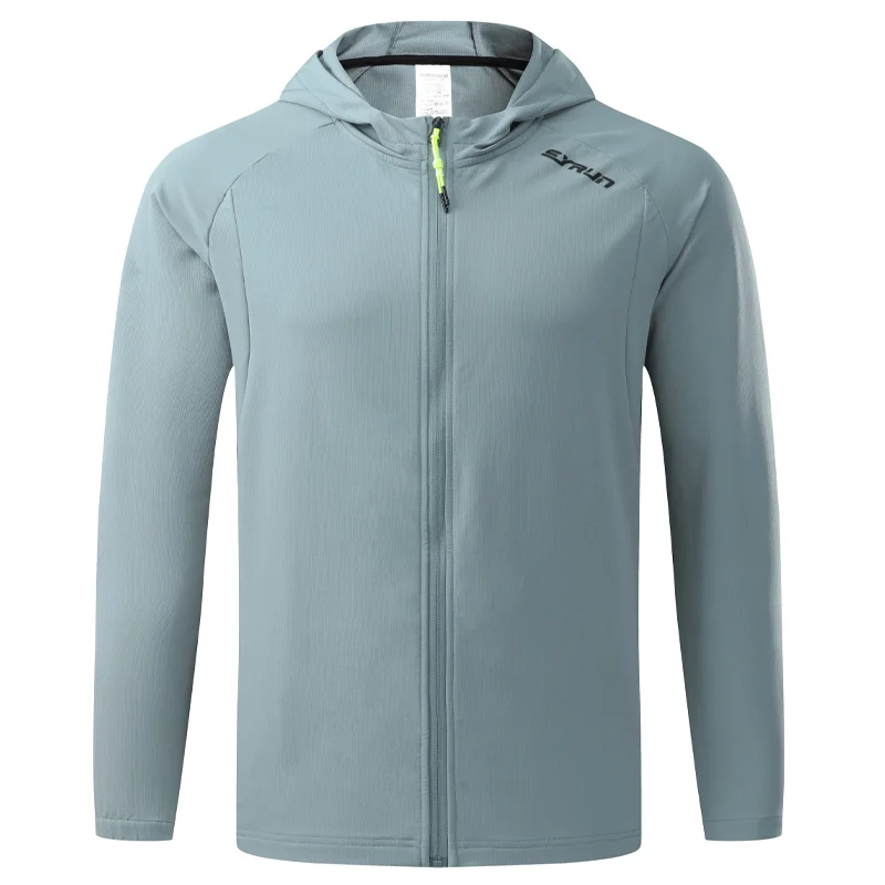 Men Running Jackets Casual Zipper Solid Color Hoody 2021 Autumn Outdoor Sports Fitness Camping Hiking Coats Training Hoodies