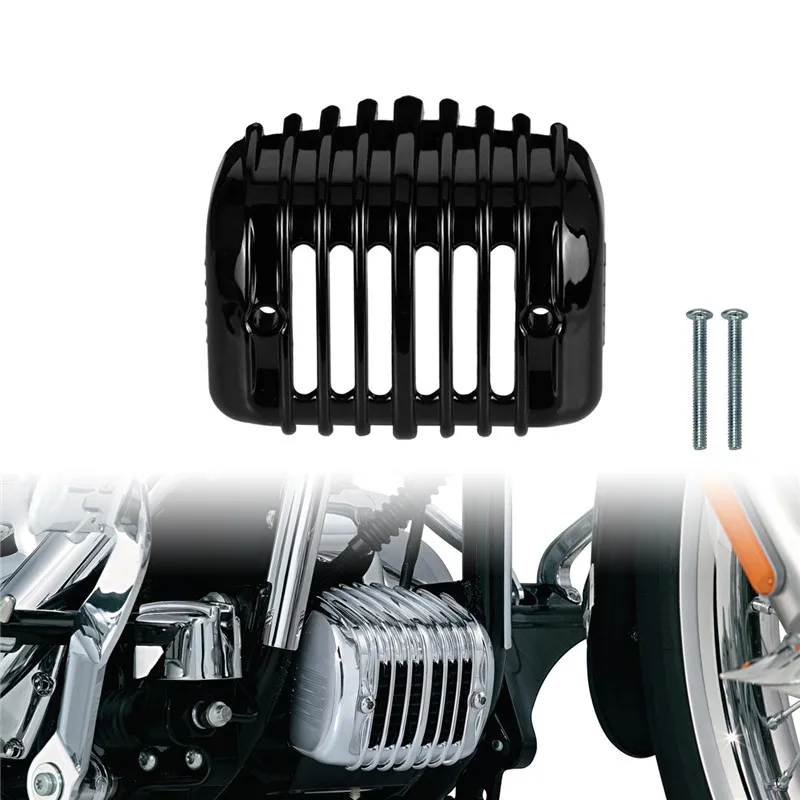 

Крышка регулятора напряжения мотоцикла, черный хромированный обтекатель для Harley Softail FatBoy Breakout 2001-2017 Softail Springer 2001-2009