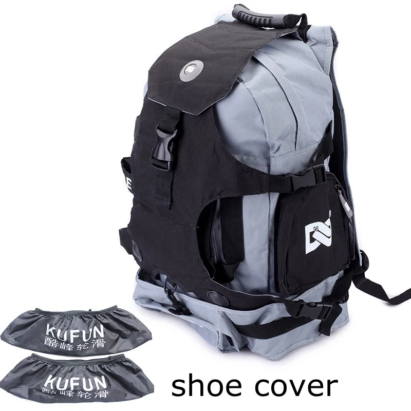 L black x shoe cover Встроенный рюкзак для коньков, сумка для роликовых коньков, обувь, рюкзак, сумка для роликовых коньков, рюкзак для взрослых, рюкзак, сумка через плечо - Цвет: L black x shoe cover