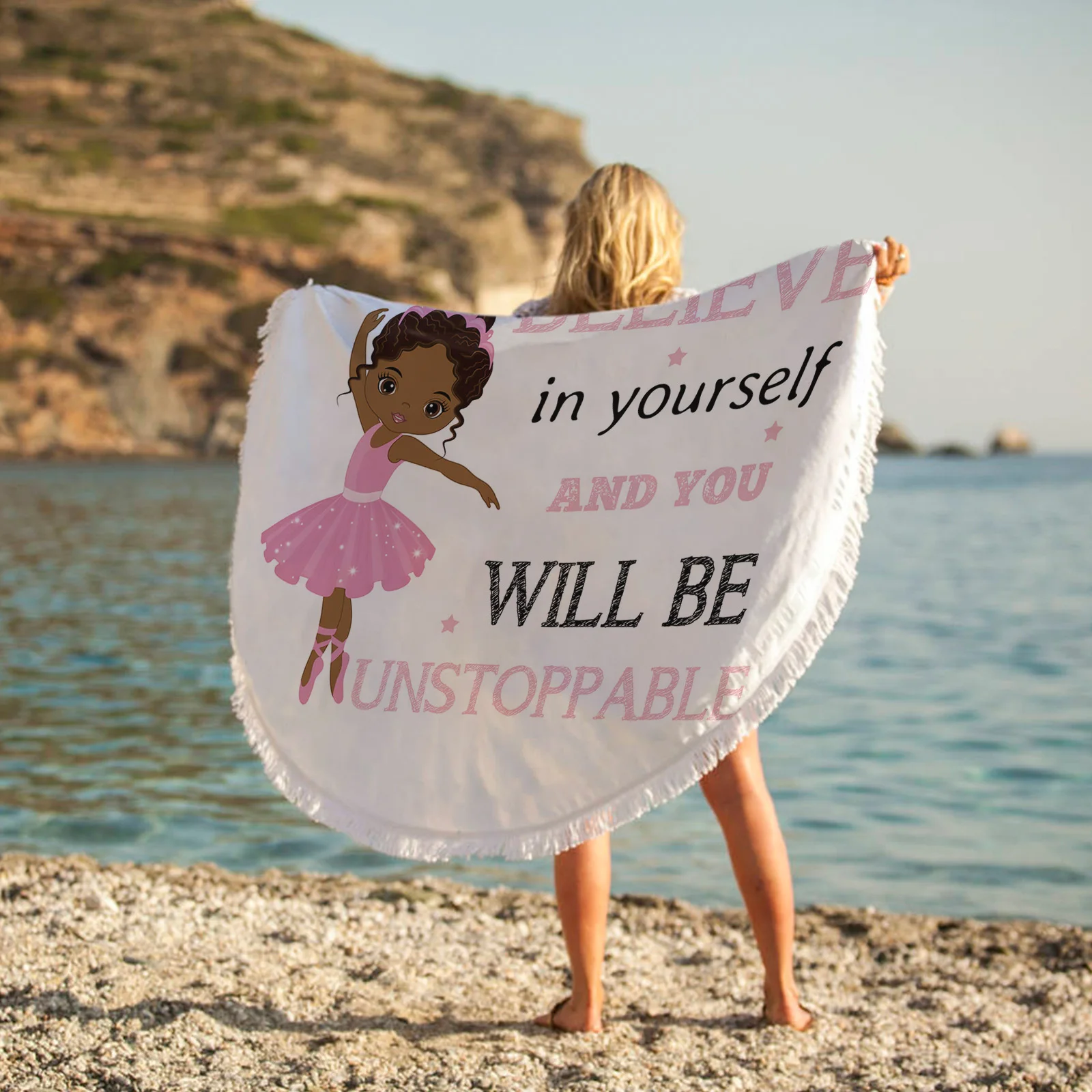 Маленький-американском стиле для маленькой балерины микрофибра круглое пляжное