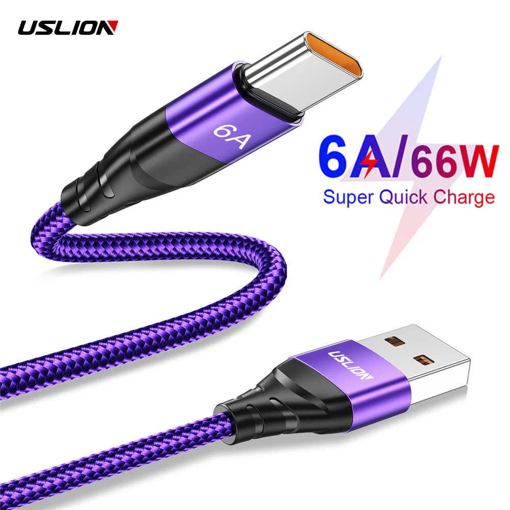 Кабель USB Type-C 66 Вт 6 А для Xiaomi mi 11 12 poco f3 Data QC 3 0 | Мобильные телефоны и аксессуары