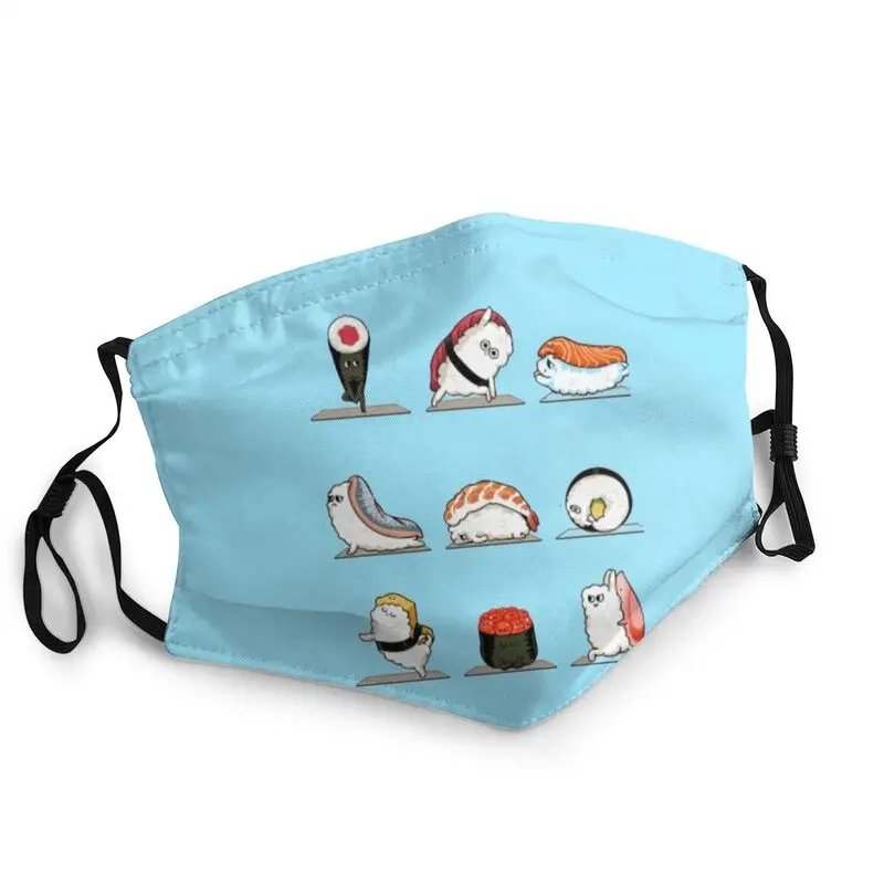 

Милые суши маска для йоги Пылезащитная неодноразовая японская пищевая мультяшная маска для лица Защитная маска унисекс Респиратор маска д...