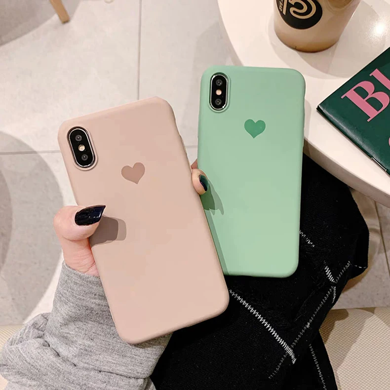 Для iphone 7 8X11 Pro Max чехол для iphone 6 S 6s XS чехол для Max XR для iphone 7 8 Plus чехол мягкий милый розовый чехол с сердцем для девочек