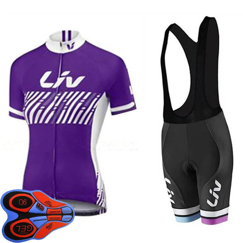 Рубашка костюм одежда-комплект Велоспорт-Джерси нагрудник/шорты Liv женский