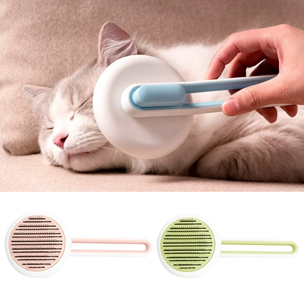 

The New Pet Comb Cat Comb Self-cleaning Smooth Brush Removes Undercoat Massage Particles Pet Comb Improves Circulation