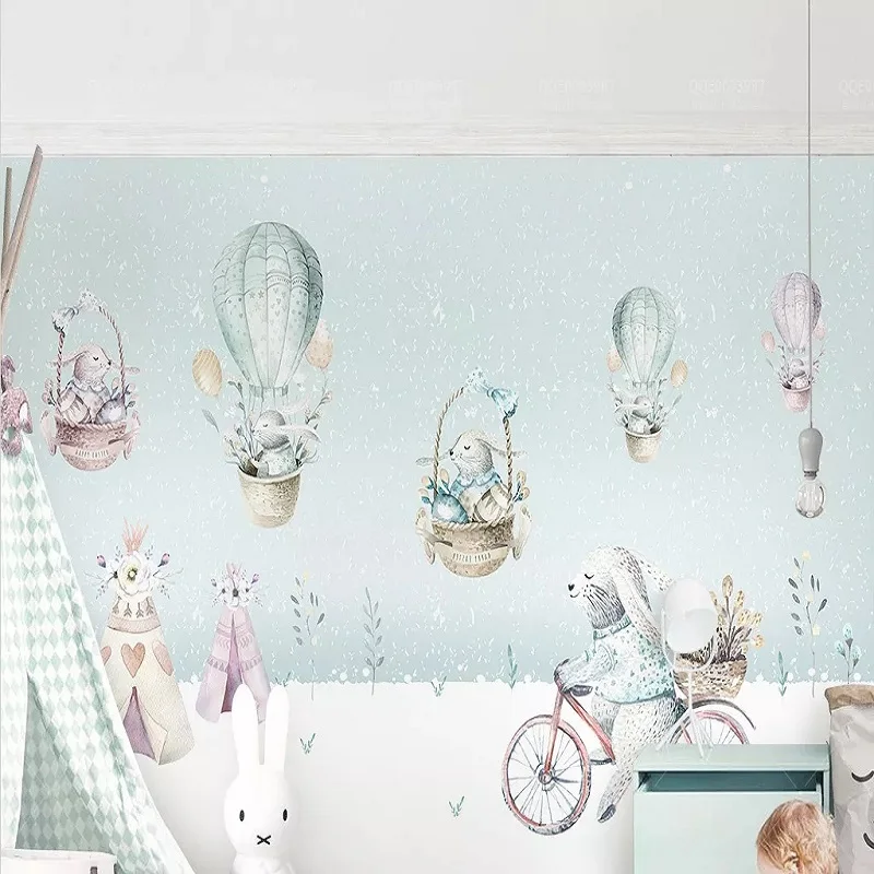 Большие настенные 3D обои на заказ сказочный мир мультяшный воздушный шар