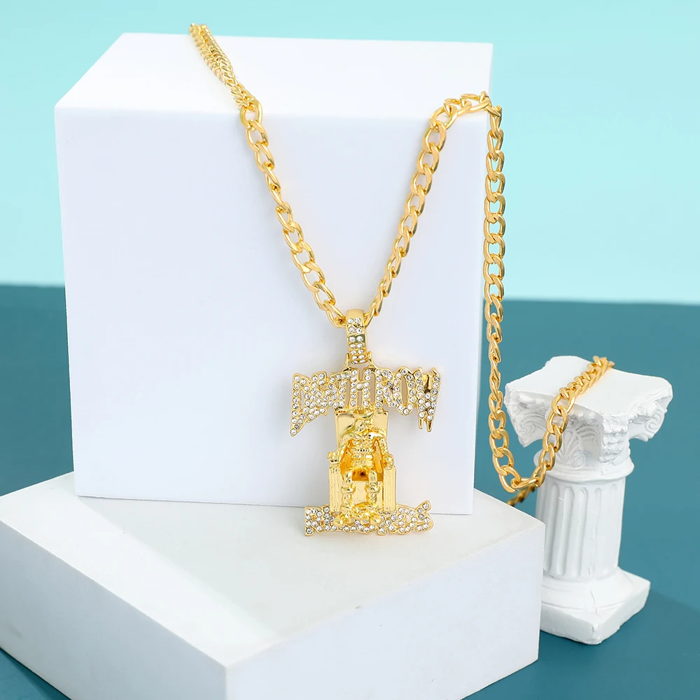 Хип-хоп Кубинский цепи ожерелье цвета: золотистый серебристый Цвет форме