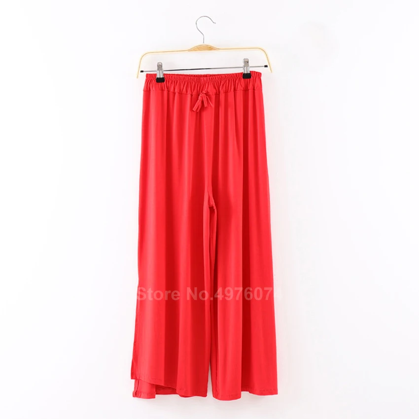 Женские брюки для йоги свободные с эластичной талией широкие из модала мягкие