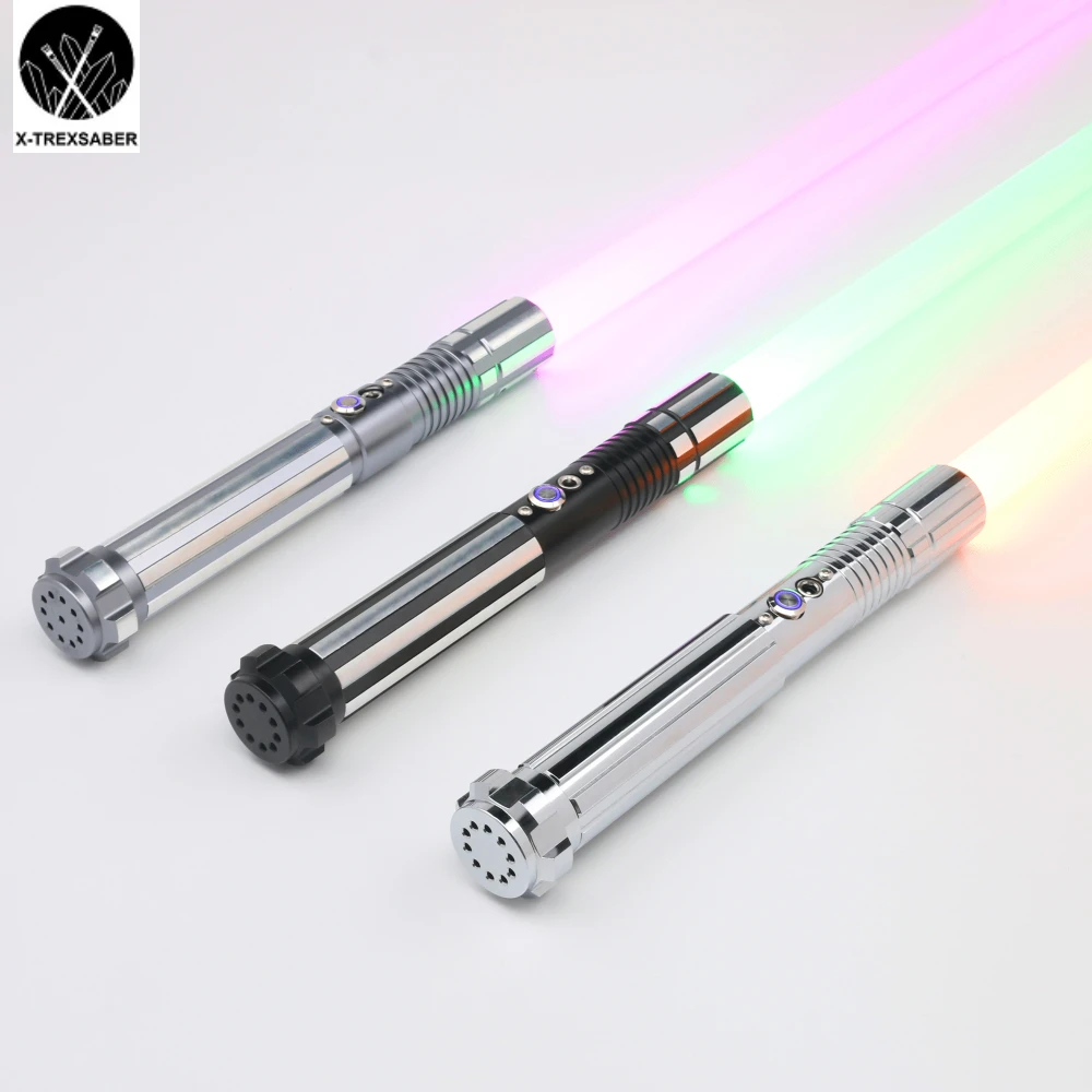 

X-TREX RGB Lightsaber Dueling FOC And Blaster Metal Hilt 12 Colors 6 Set Soundfonts Toys Juguetes Cosplay Gift Laser Light Saber