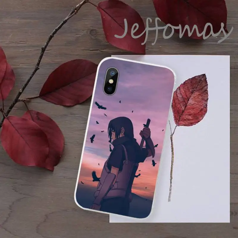 

Itachi Uchiha Naruto Phone Case Transparent for iPhone 11 12 mini pro XS MAX 8 7 6 6S Plus X 5S SE 2020 XR
