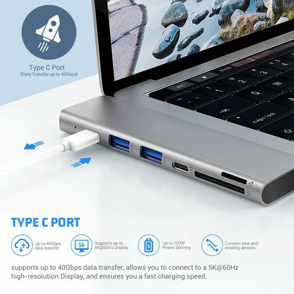 7in1 USB-C  HDMI,  , -C      4K  MacBook Air