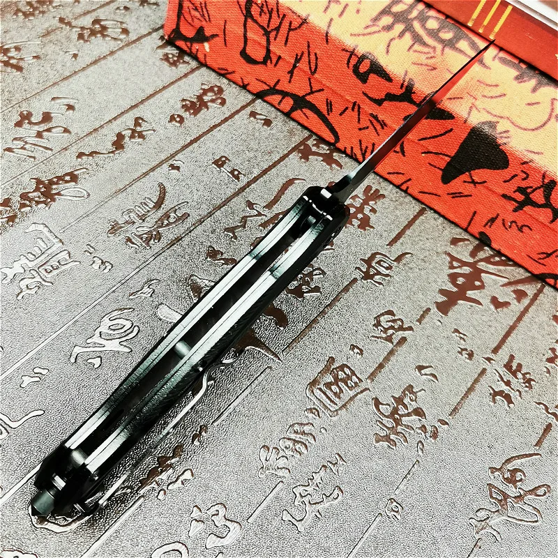 

PEGASI Black 9CR18MOV steel outdoor folding knife portable pocket knife quickly opens sharp outdoor rescue folding EDC tool