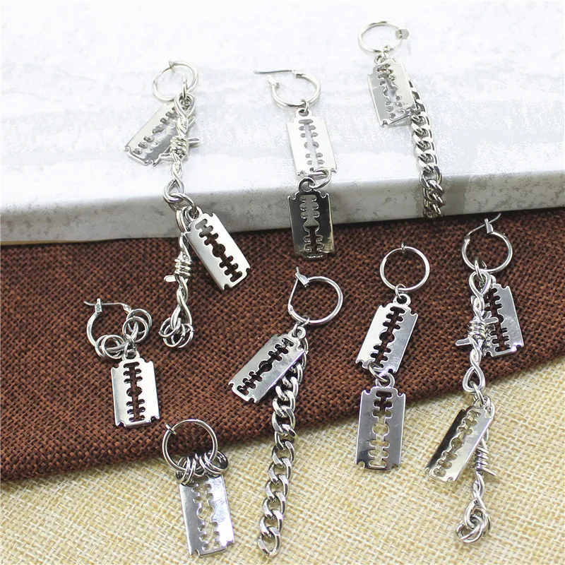 1 шт. панк готический сплав колючая проволока закручивающееся лезвие цепь звено