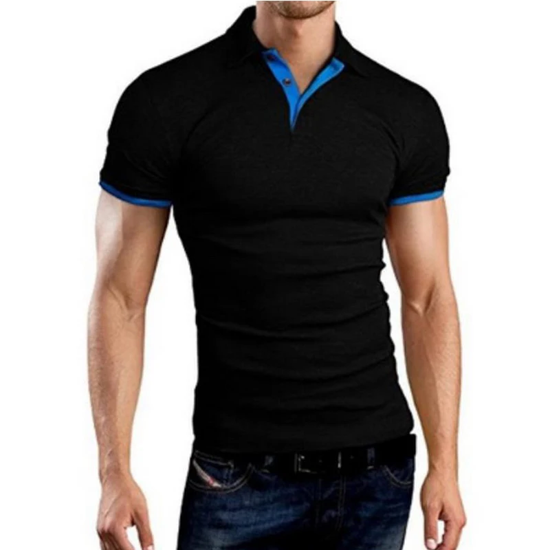 

Summer short Sleeve Polo Shirt men fashion polo shirts casual Slim Solid color business men's polo shirt men's clothing