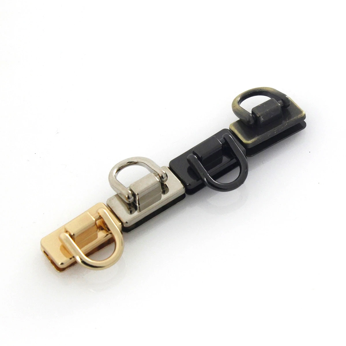 2pcs Fashion Metal Bag Side Edge Hang Buckle Clip With D Rings for DIY Leather Craft Strap Belt Handle Shoulder Accessories - купить по