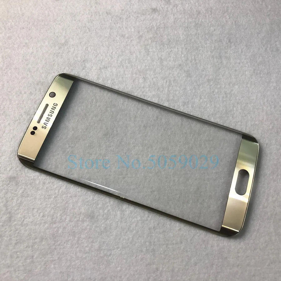 Для Samsung Galaxy S6 Edge G925 G925F ЖК-дисплей внешняя Сенсорная панель Замена стеклянного экрана передняя стеклянная линза+ наклейка