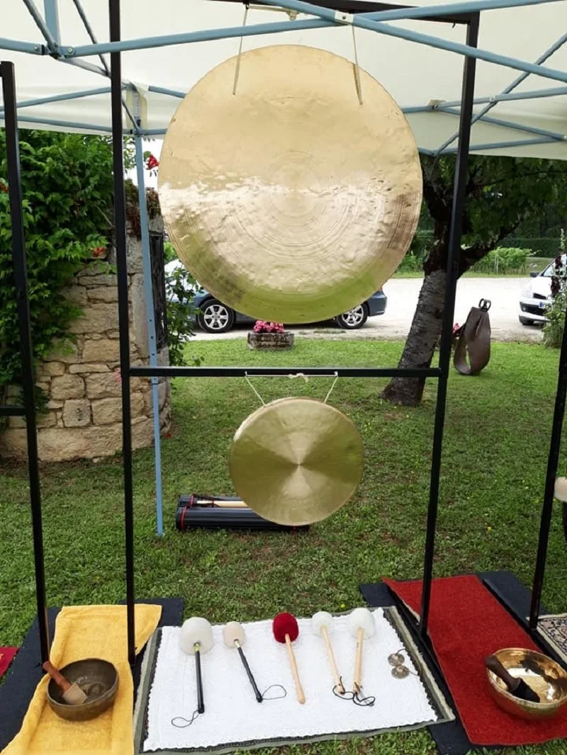 arborea gong 10 inch wind gong for sound therapy and sound meditation 100% handmade without stand