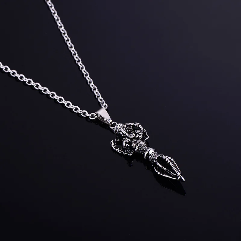 Мужское ожерелье из титановой стали с перекрестной границей | Украшения и