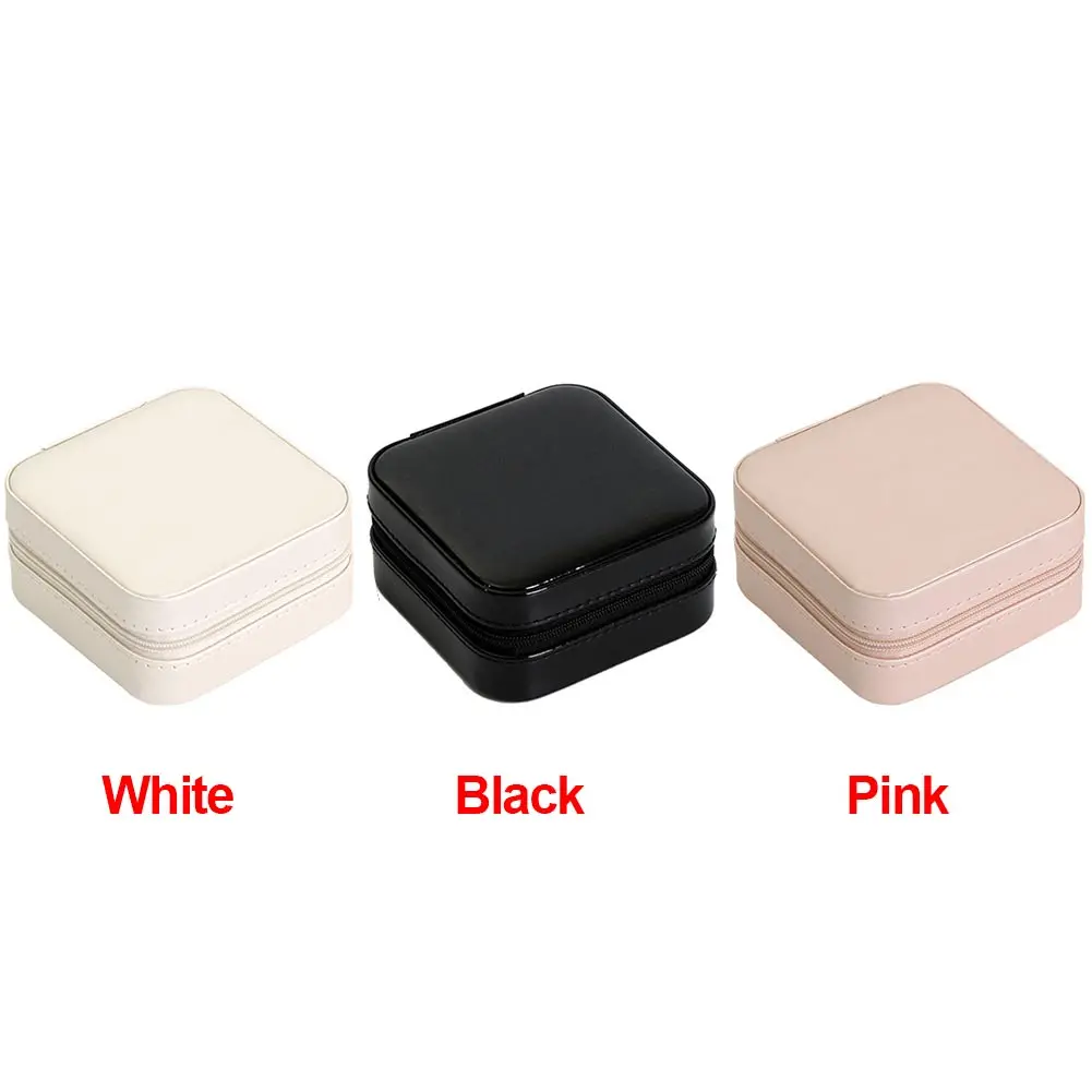 

Jewelry Box Bracelet Travel PU Organizer Earring Women Display Ring Portable Case Necklaces Storage Zipper
