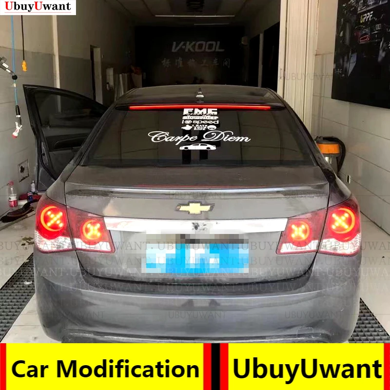 

Высококачественный спойлер на крышу автомобиля из АБС-материала с высоким откидным покрытием, губа для крыши для Chevrolet Cruze 2009-2015 со светодио...