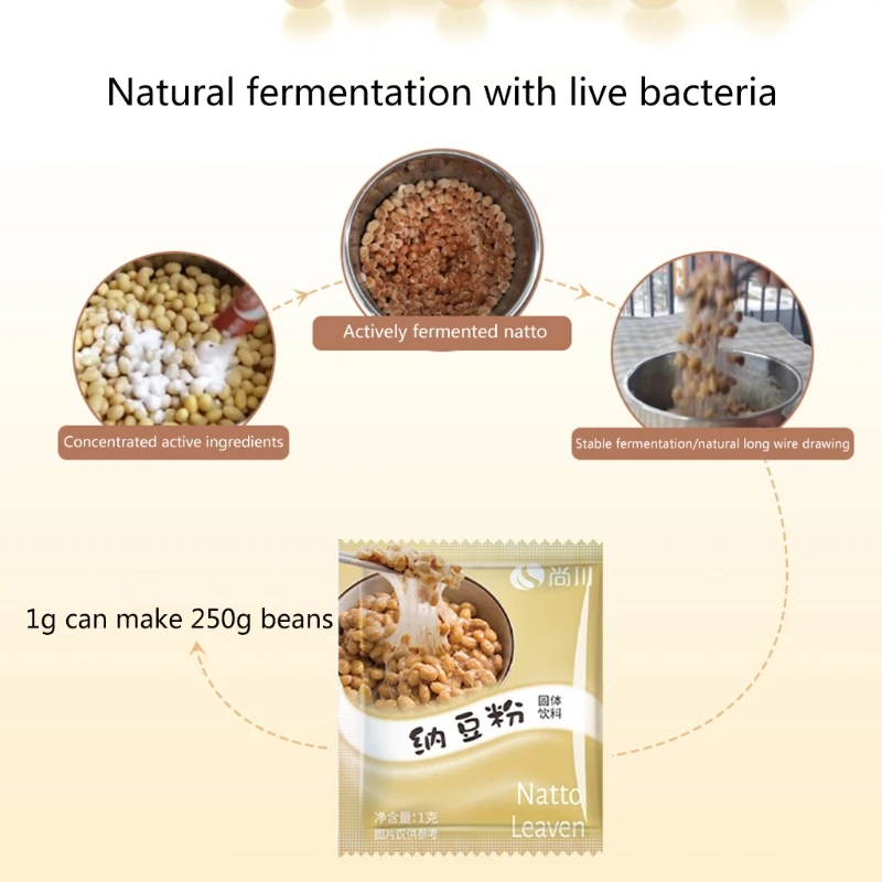 10 шт. порошок Natto классическое домашнее питание липкий соевый Bacillus здоровый дом