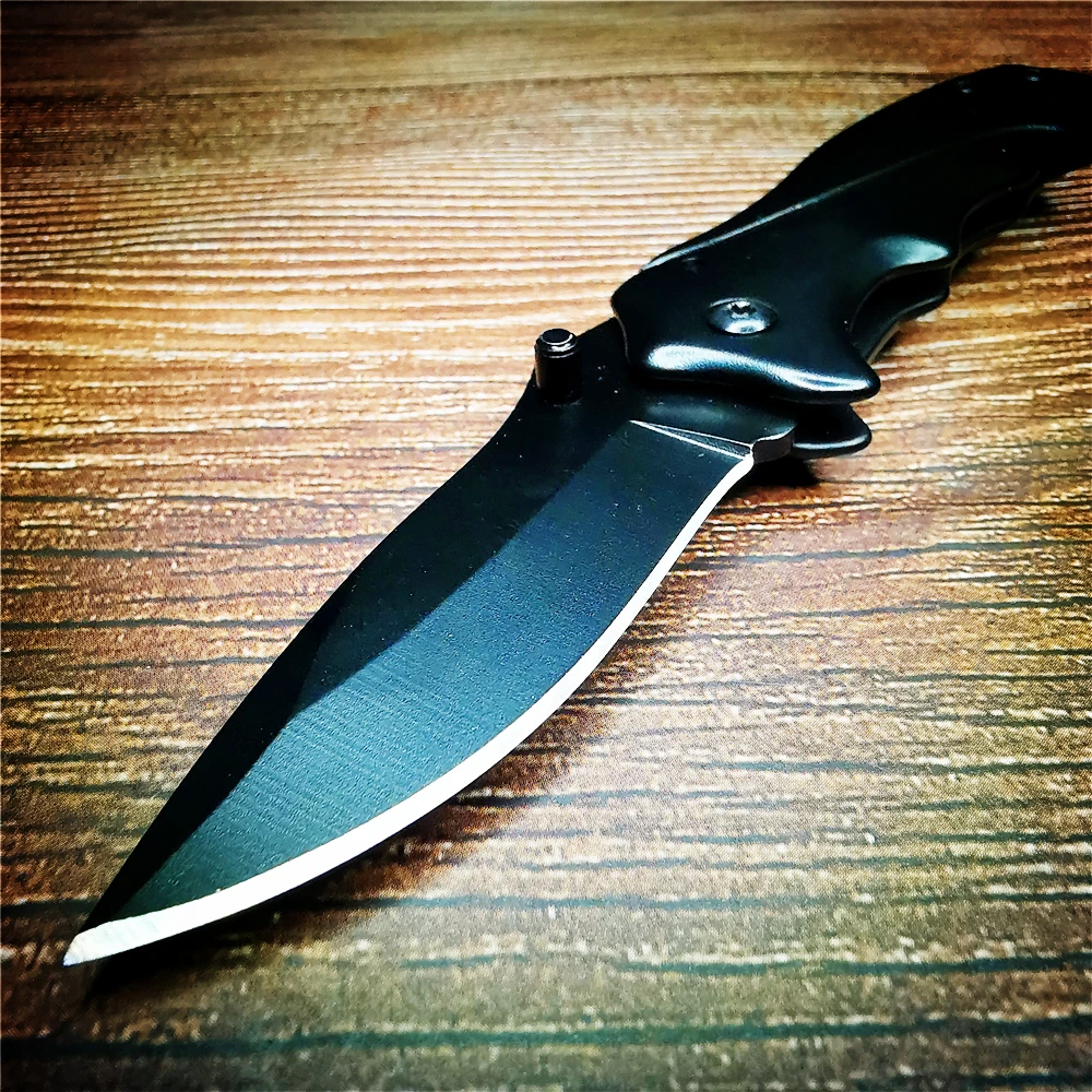 Тактический складной нож карманный быстрооткрывающийся стальной клинок из