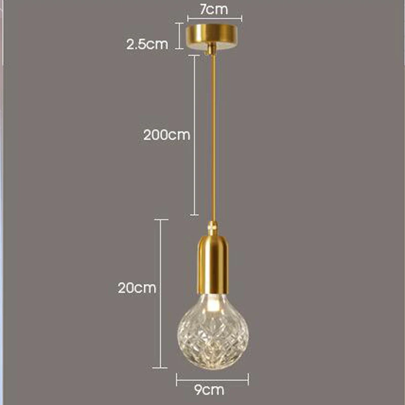 Современный минималистичный винтажный подвесной светильник в виде винной