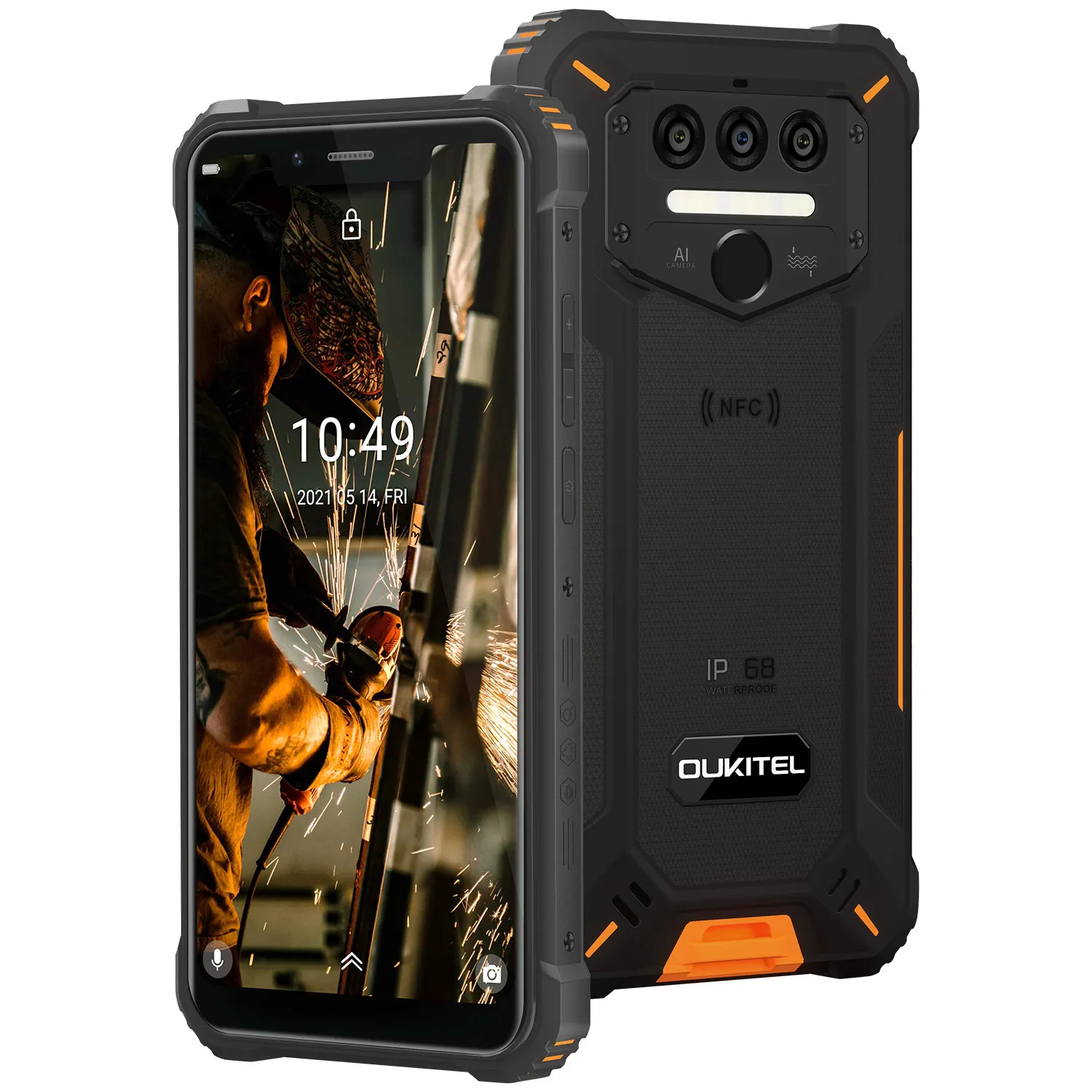 

Rugged 4G LTE NFC Smartphone Oukitel WP9 6G+128G 5.86" HD+ 8000mAh Android10 Mobile Phone 16M/8M Camera Octa Core Smart Phone