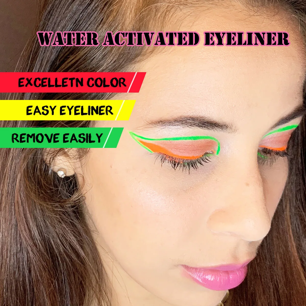 Pastel Face Painting Makeup Kit Easy to remove Water Activated Eyeliner Eyeshadow 4 colors |