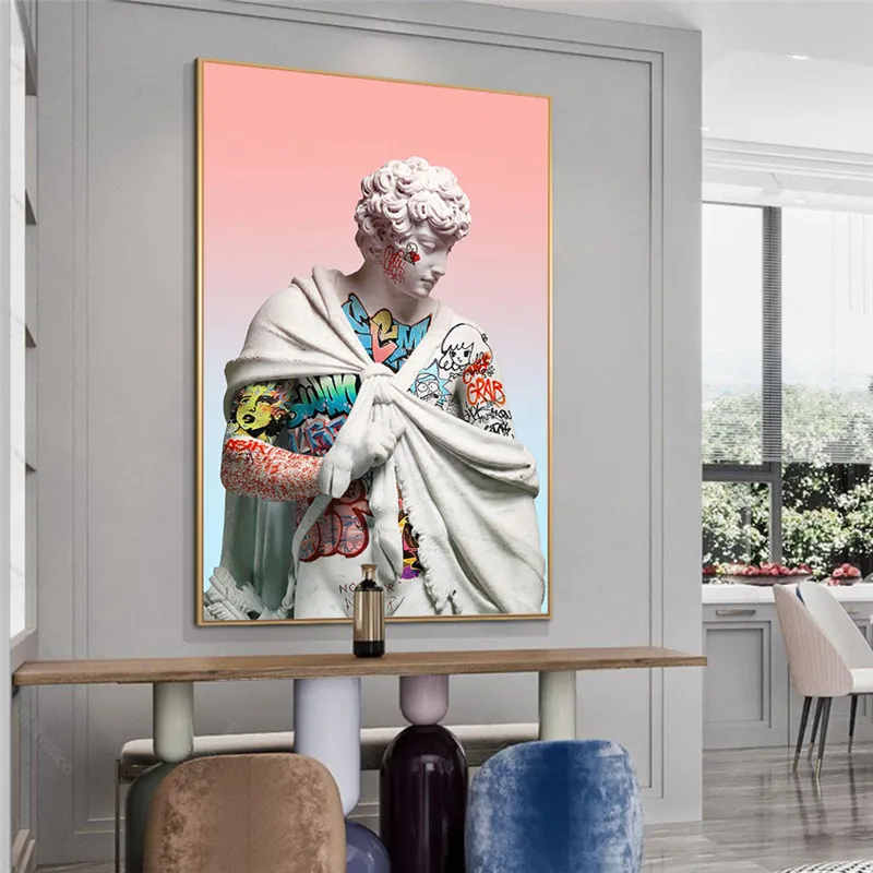 Вапорволновые скульптуры Искусство модный постер картина Настенный декор