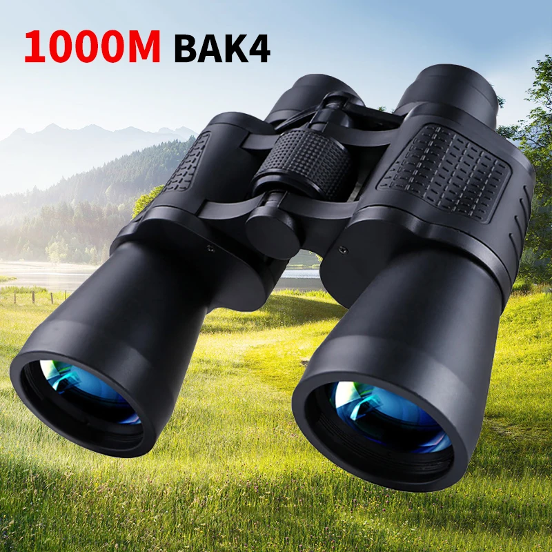 Бинокль 10x50 HD компактный для дикой природы охоты Призма BAK4 слабого освещения