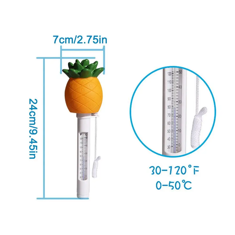 

1 PCS Pineapple Swimming Pool Thermometer Cute Water Temperature Household Measurement Instrument Fruit Floating Probe