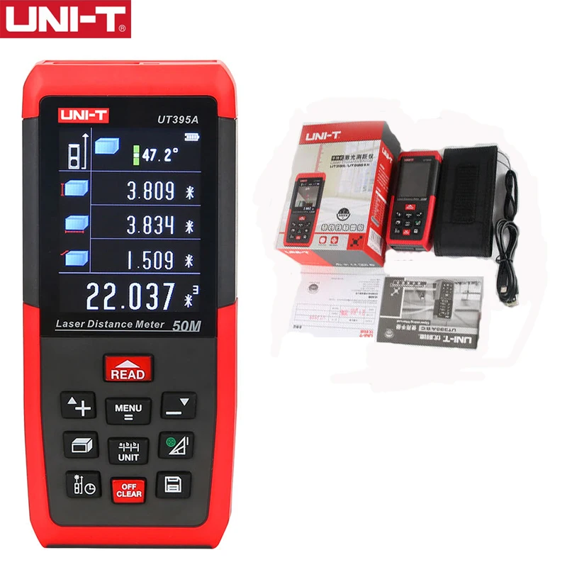

UNI-T Laser Distance Meter USB UT395A UT395B UT395C 100m 50m 70m Rangefinder Trena a laser Profissional Tape Measure Digital