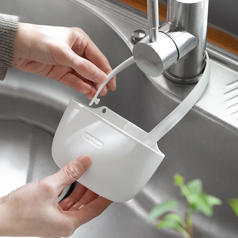 

Storage Drainer Basket Drainage Rack Sink Kitchen Sponge Holder Hanging Organizers Household Goods Utensils Accessory