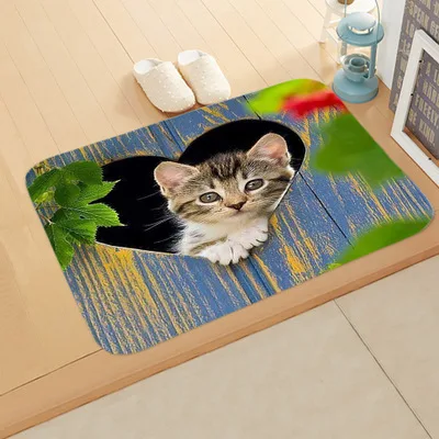 Kawaii Cat коврики с принтом кота для ванной кухни ковры впитывающие воду коврик