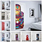 Водостойкая наклейка на дверь, Марвел, Мстители, абстрактные наклейки на стену, HD наклейки для детской комнаты, декор на дверь