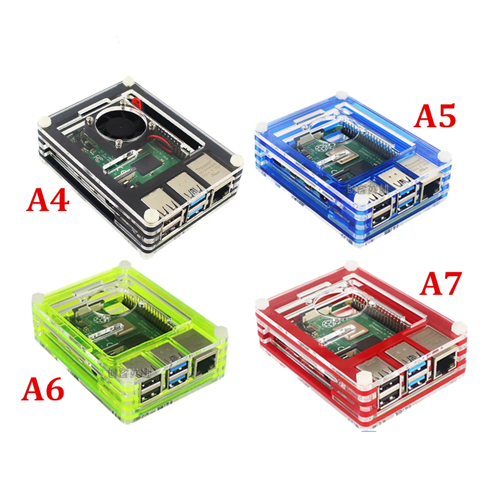 

New Raspberry Pi 4 Model B 4GB RAM with Cooling Fan Official Raspberry Pi Case 32Gb Card HDMI Cable 5V3A Power Supply for RPi 4