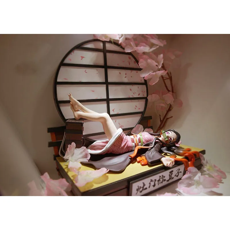 

Demon Blade Sleeping position cherry blossom screen stove door Youdou GK limited statue handmade size :24cm*22cm*15cm BOX Q260