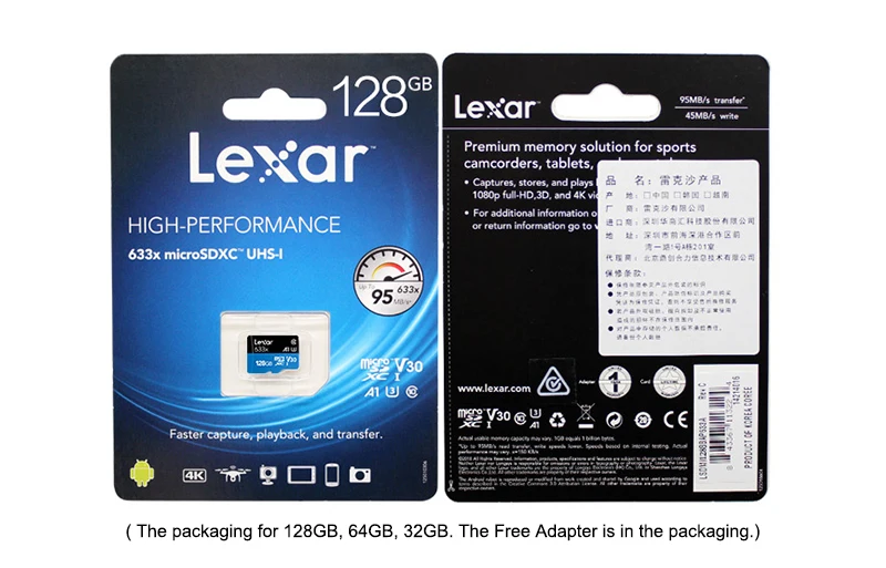 Lexar A2 512G TF карта класс 10 UHS-I U3 Micro SD карта 32G 64g 128G 256g MicroSD мобильный телефон камера движения высокоскоростная карта памяти
