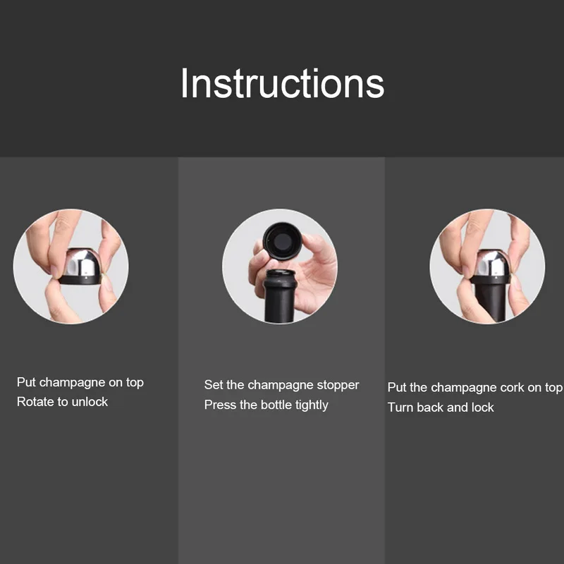 

3ps Vacuum Red Wine Bottle Cap Stopper Silicone Sealed Champagne Bottle Stopper Vacuum Retain Freshness wine plug Bar Tools