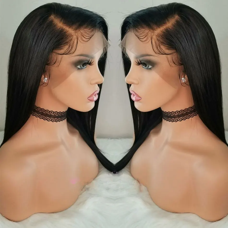 360 кружевные фронтальные парики из настоящих волос Glueless Remy Прямые верхние