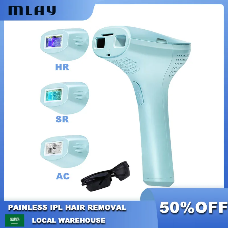 

MLAY T3 Laser Hair Removal Epilator Depilator a Laser Machine Full Body Hair Removal Device Painless IPL Hiar Removal Home Use