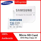 SAMSUNG карта памяти EVO Plus Micro SD карта 64 Гб 128 ГБ 256 ГБ 512 ГБ 130 МБс.с C10 Microsd SDXC 2021 Новинка