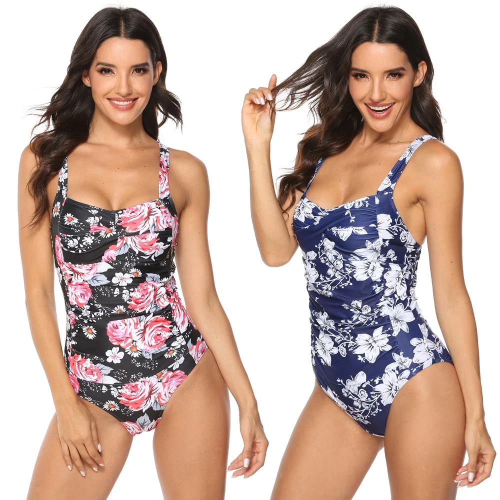 Сексуальный слитный купальник женский большого размера в стиле ретро купальный